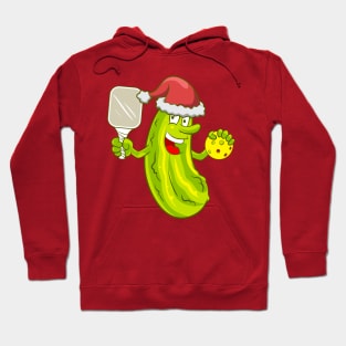 Pickleball Santa Claus Pickle Hoodie